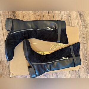 Donald J Pliner Black Suede Boots size 7